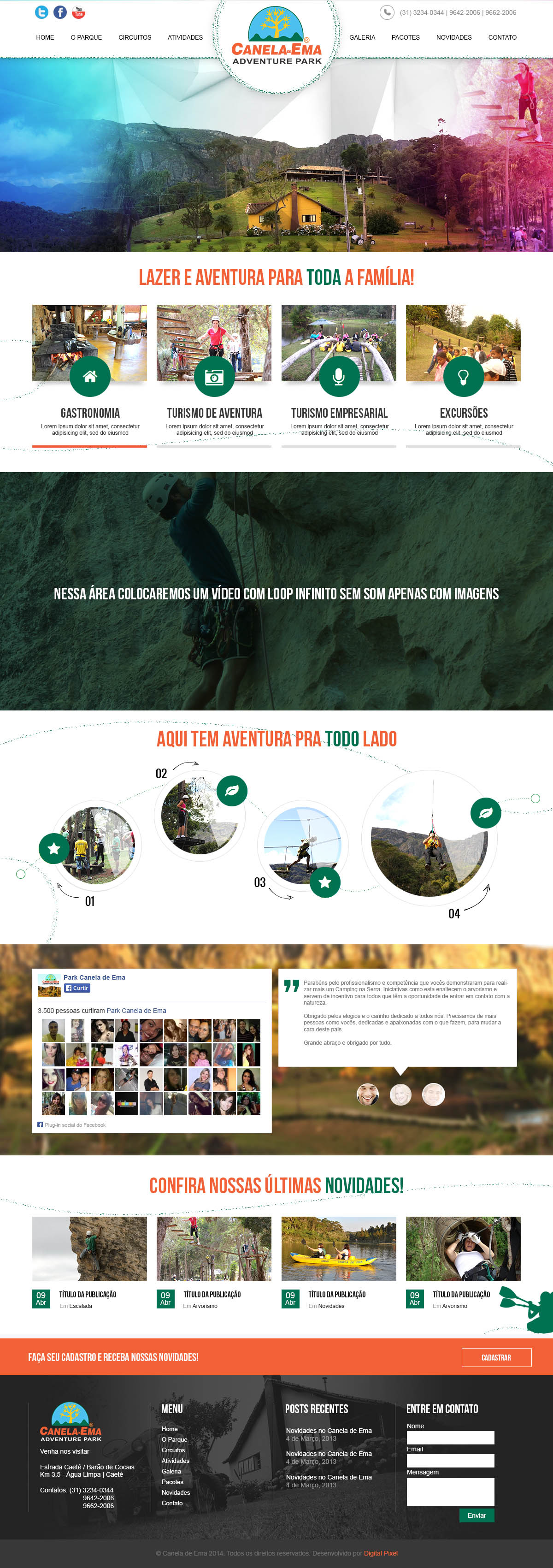 Criação de Sites para Parques de Aventura