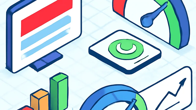gráfico de métricas de performance e Core Web Vitals para site WordPress
