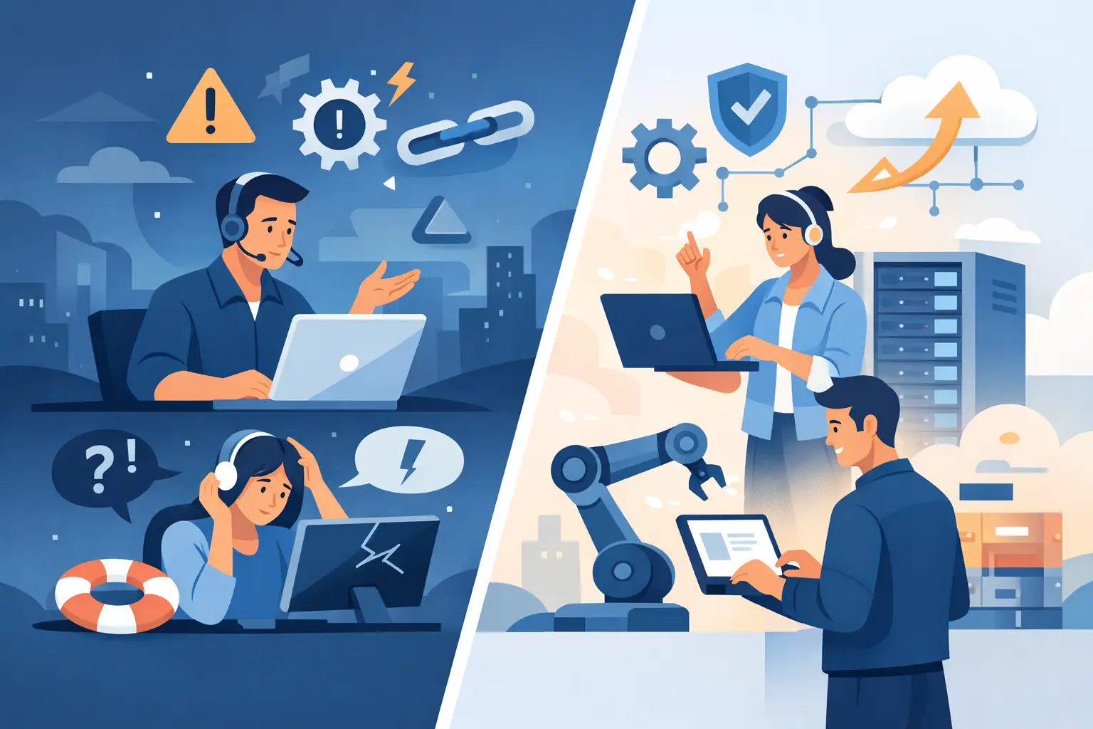 Suporte reativo versus sustentação técnica