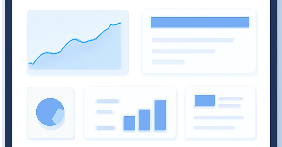 Dashboard WordPress corporativo com métricas de desempenho de site